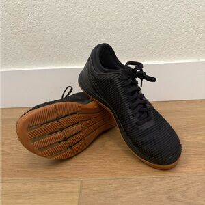 Women’s Black Reebok Nano 8 Training Shoes with Brown Gum Sole
